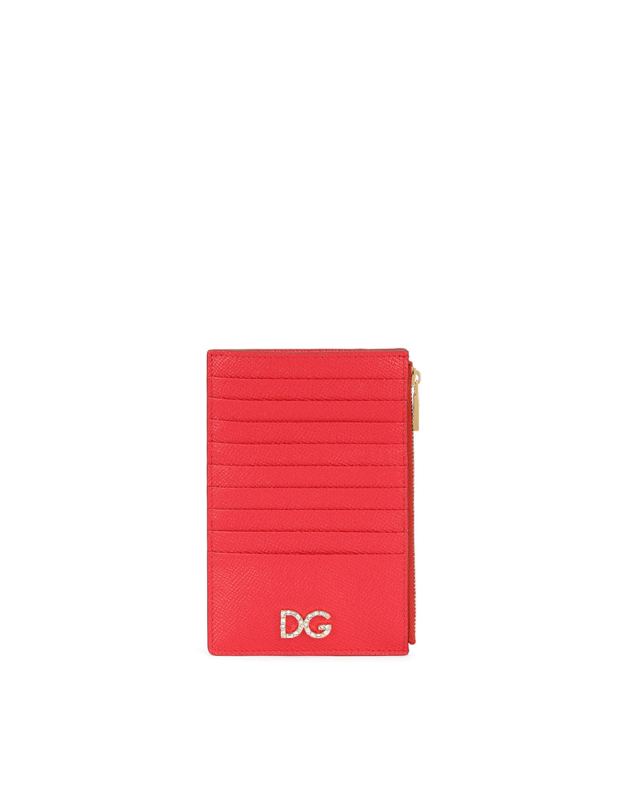 LARGE VERTICAL DAUPHINE CALFSKIN CREDIT CARD HOLDER