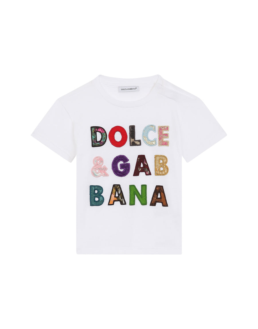 Jersey t-shirt with Dolce&Gabbana patch