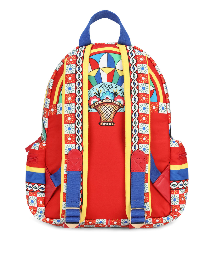 Carretto-print nylon backpack